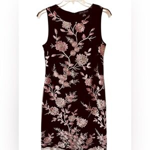 Jessica Howard Sleeveless Dress, Black floral design, size 10